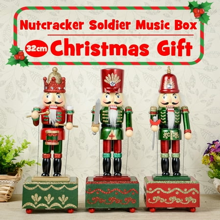 Christmas Xmas Gift Nutcracker Soldier Toy Music Box For Kids