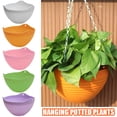 thumbnail image 3 of JilgTeok 2 Packs Plastic Hanging Planter Basket with Chain for Wall Garden Decor Indoor Outdoor Flower Pot Storage Organizer Home Gardening Supplies, 3 of 4