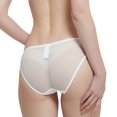 thumbnail image 5 of Kmdttou Womens Underwear Sexy Lace High Cut Panties Comfort Bikini Panty Stretch Underpants Breathable Ladies Briefs (Available in Plus Size) White-M, 5 of 6