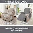 thumbnail image 5 of UPONRAY 100% Waterproof Recliner Chair Cover, Reclining Couch Covers for Pets, Dogs, Recliner Couch Slipcover Furniture Protector with Elastic Straps for Kids(23",Dark Gray), 5 of 7