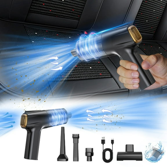 Uiz Merueh Car Vacuum Wet and Dry Cordless Handheld Vacuum Cleaner Rechargeable Lightweight for Car,Office,Home Cleaning