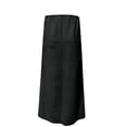 thumbnail image 4 of VBTAPA Maxi Skirts for Women 2025 Summer Cotton Linen Long Skirts Boho Casual Flowy Skirts Drawstring Waist A Line Skirts Black M, 4 of 8