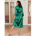 thumbnail image 3 of Ekouaer Silk Robes for Women Long Satin Bride Bridesmaid Wedding Party Robes Lightweight Sexy Sleepwear with Pockets, 3 of 6