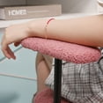 thumbnail image 5 of JJS Low Back Velvet Fabric Home Office Computer Chair with Armrest in Pink, 5 of 9
