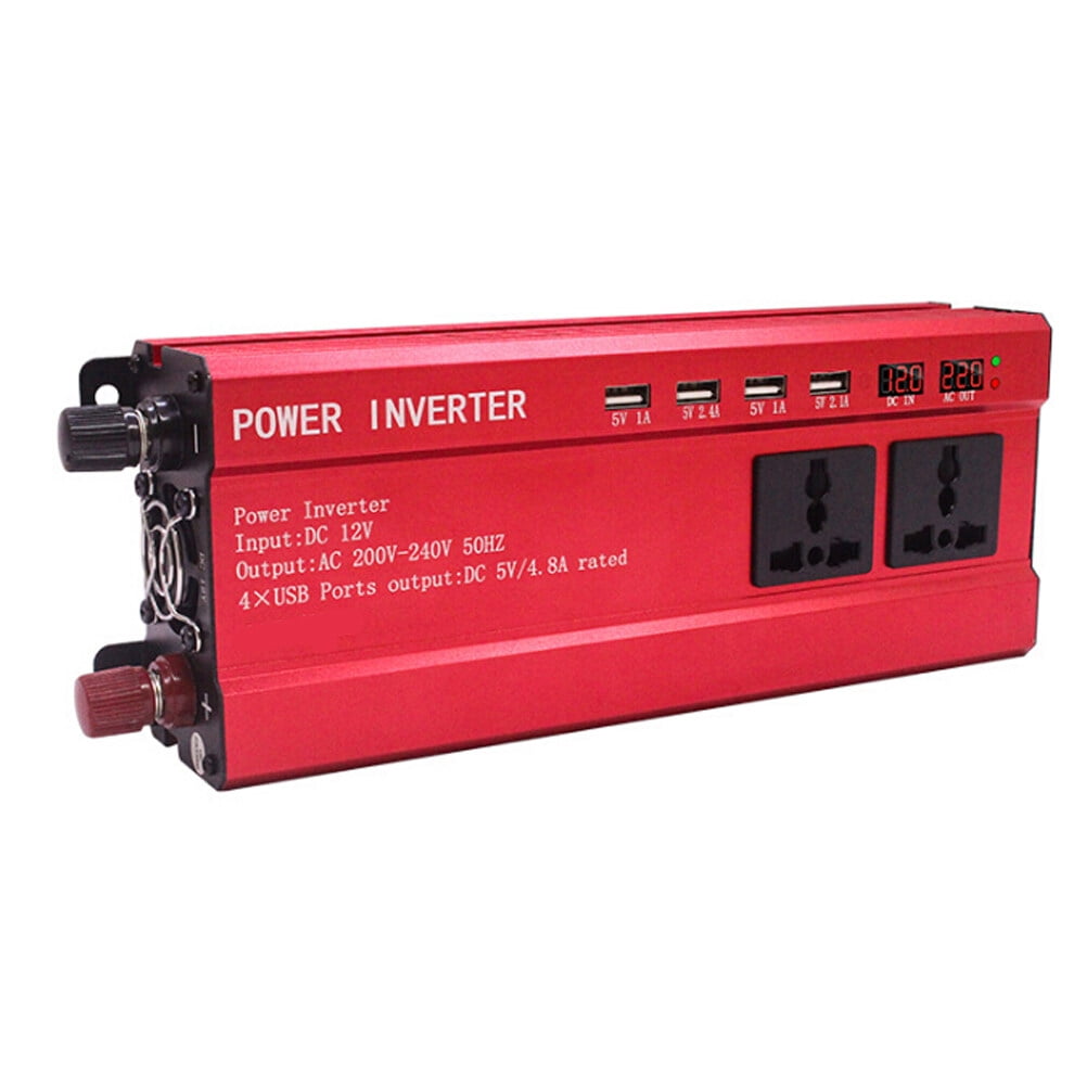 Powerful 2000W Car Power Inverter 12V DC to 220V AC Converter Car Power