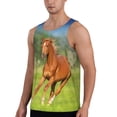 thumbnail image 2 of KLL horse running freely Print Men's Muscle Gym Workout Stringer Tank Tops Bodybuilding Fitness T-Shirts Tank Tops Men-Medium, 2 of 7
