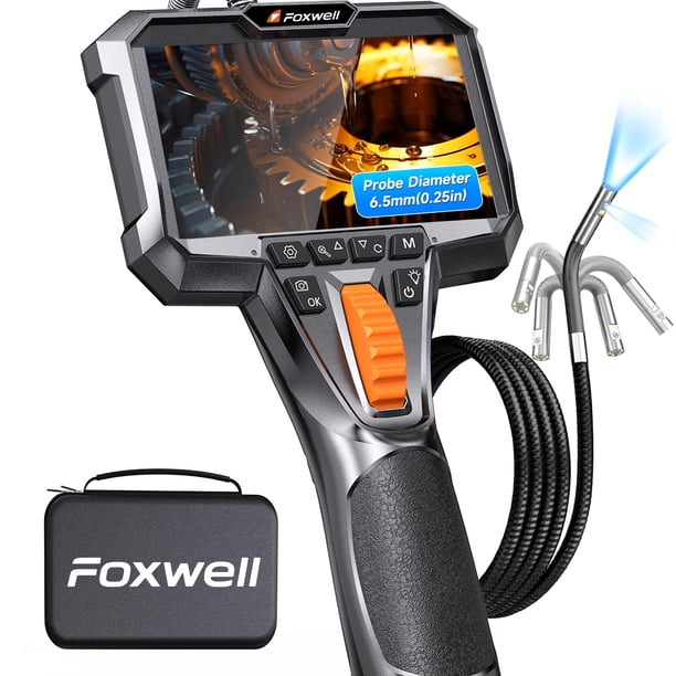 Boroscopio FOXWELL FY406D de doble lente, 6,5 mm, resistente al agua IP67
