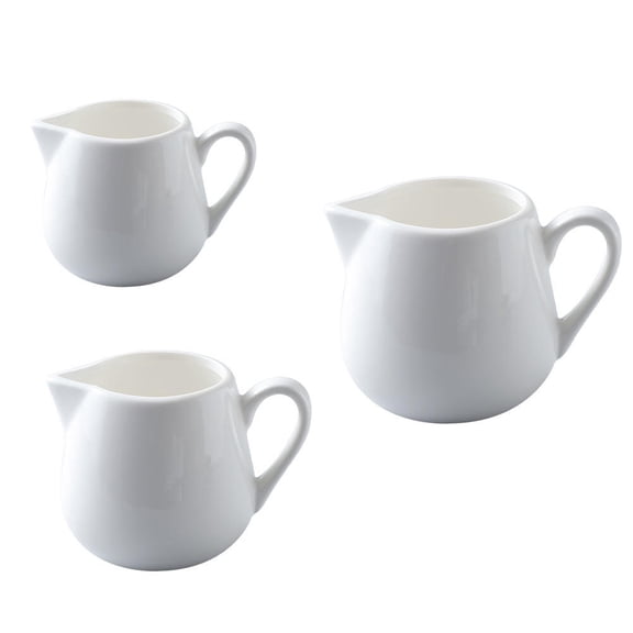3-Piece Ceramic Mini Jug Set for Coffee, Sauce, and Storage - Small Kitchen Cups and Practical Jugs for Everyday Use