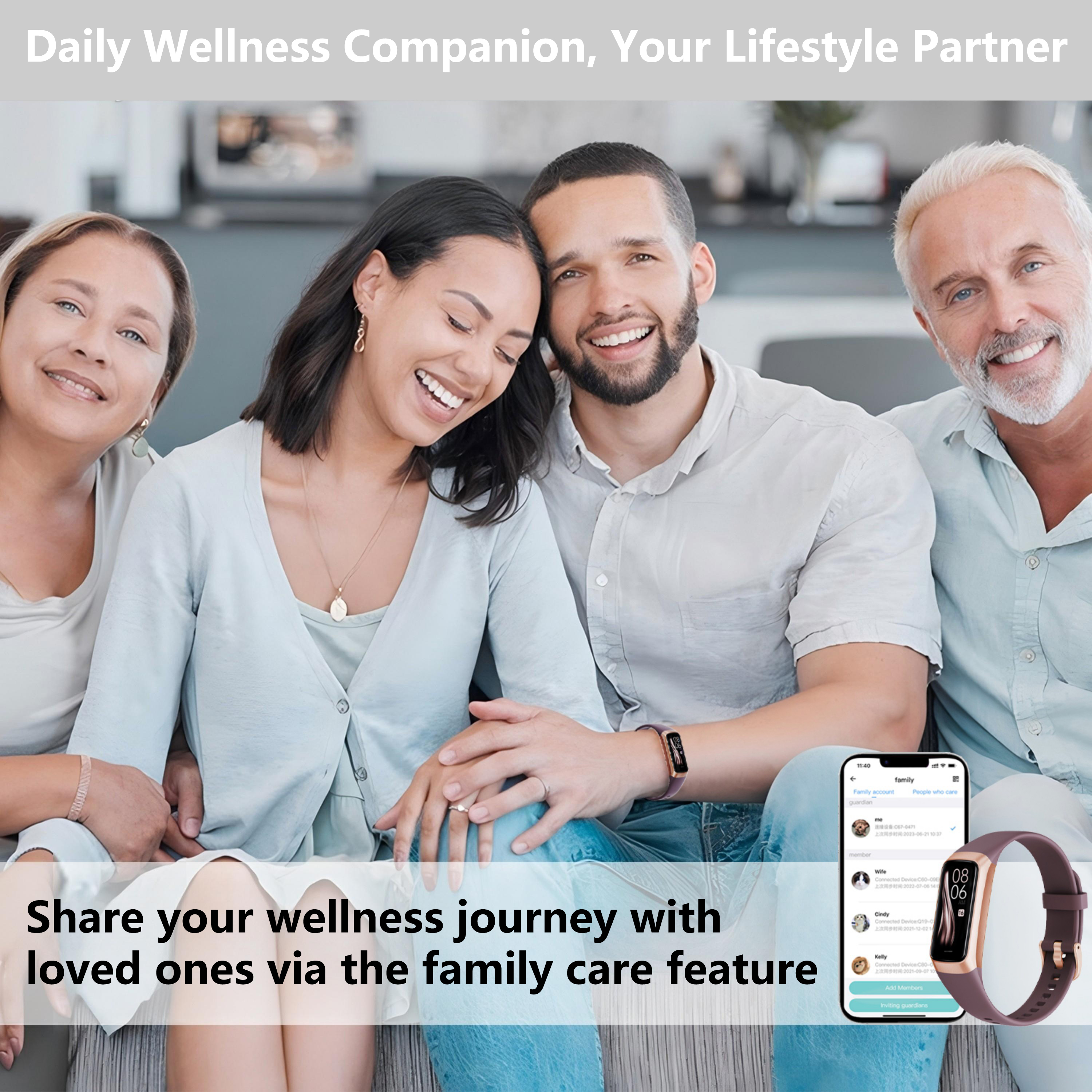 ST-CARE Fitness Tracker Watch, 1.1" HD Touch Screen, Wine photo 6