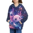 thumbnail image 3 of DISNIMO Galaxy Axolotl Boy Hoodie Sweatshirts for Boys Hooded Sweatshirt Boys 6-7 Pullover Hoodies Girls Boys Streetwear Hoodie Long Sleeve Child Streetwear Hoodie Kids Girl, 3 of 7