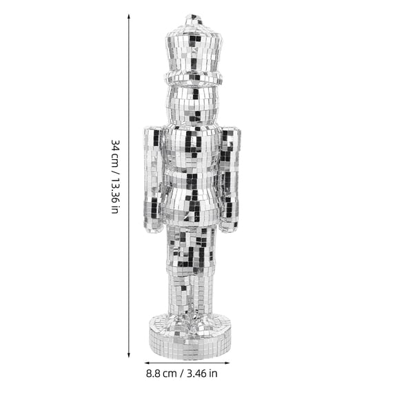 ETHZZLE Elegant Glass Nutcracker Figurine Christmas Ornament for Tabletop Holiday Decoration Display
