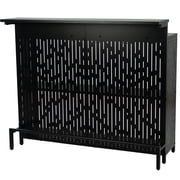 Kozyard Home Bar Unit - Indoor Bars with Storage Cabinet and Shelves - Black Bar Unit for Kitchen Storage Organization for Home Bar Furniture Console Table with Shelves