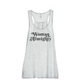 thumbnail image 1 of Woman Almighty Women's Fashion Sleeveless Flowy Racerback Workout Yoga Tank Top Sport Grey Small, 1 of 3