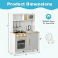 thumbnail image 3 of Costway Kids Kitchen Playset with Lights Sounds Microwave Stoves Oven Cooking Accessories, 3 of 10