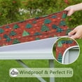 thumbnail image 6 of Red Christmas Tree and Ornament Pattern Square Fitted Tablecloth with Elastic Edge,Square Table Cover,Washable Elastic Table Cover for Home Kitchen Party Decor 34"x34", 6 of 6