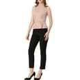 thumbnail image 2 of INSPIRE CHIC Women's Ruffle Neck Keyhole Back Sleeveless Floral Lace Peplum Top, 2 of 6