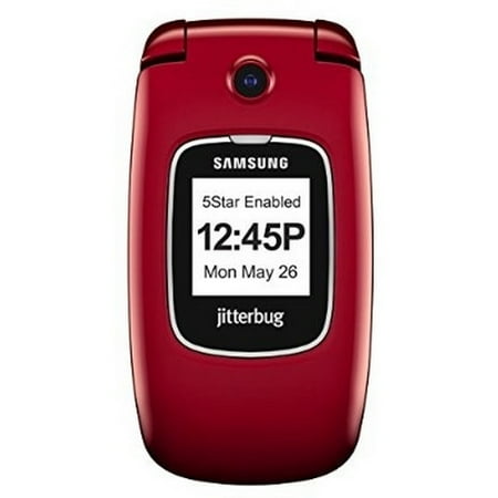 GreatCall Jitterbug5 Easy-to-Use Cell Phone and Medical Alert Device for Seniors - Red