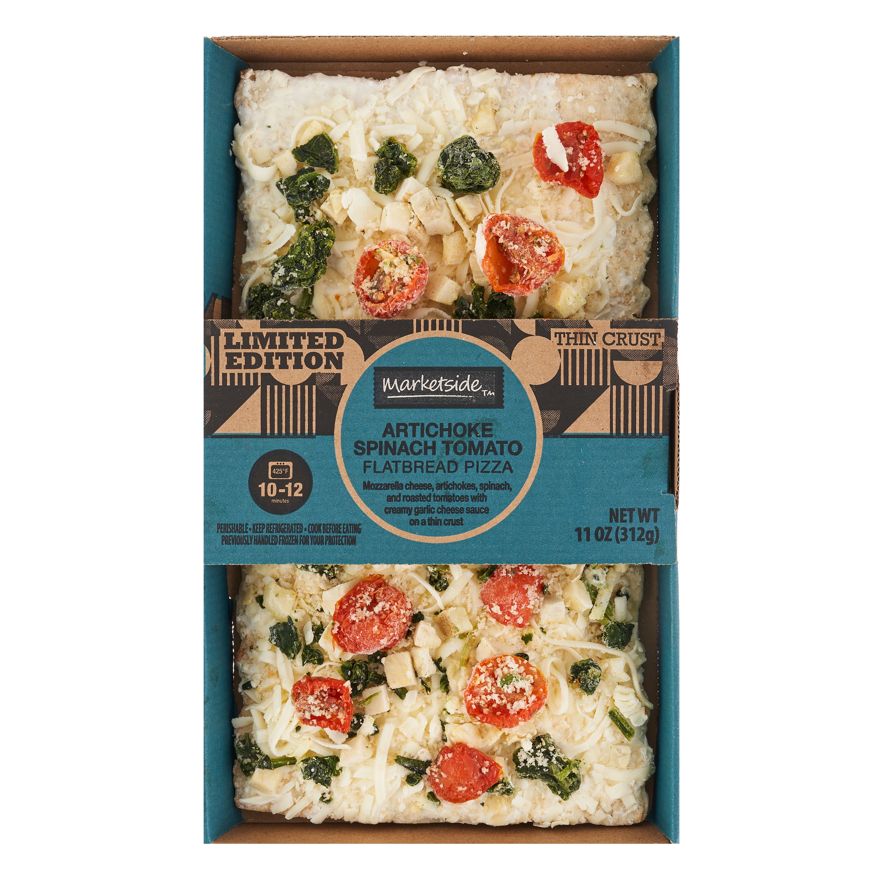 Marketside Artichoke Spinach Tomato Flatbread Pizza 11oz