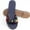 Navy, variant on Women’s Floral Lace Strap Sandals – Boho Summer Slides with Colorful Flower Pattern, Trendy Indoor & Outdoor Casual Sandals