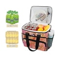 thumbnail image 2 of FORMRS Insulated Cooler Bag 24 Cans Capacity Soft Leakproof Lunch Box with Side Pockets, Abstract Pink Flowers, 2 of 7