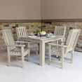 thumbnail image 2 of Highwood's 42" x 42" Square 5-pc Lehigh Dining Set - Dining Height, Outdoor, Eco-friendly, Synthetic Wood, 2 of 8