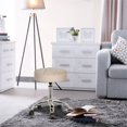 thumbnail image 4 of Hillsdale Nora Tabouret de Bureau Réglable Sans Dossier avec Roulettes, Velours Crème, 4 of 9