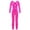 Hot Pink, variant on TSSOE Kids Girls Metallic Full Length Romper Jumpsuit Ballet Dance Gymnastics Leotard Bodysuit Unitard Dancewear Hot Pink 4