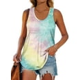 thumbnail image 1 of Womens Racerback Tank Tops Loose Fit Causal Summer U Neck, 1 of 5