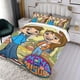 thumbnail image 3 of Maya y Miguel Conjunto de sábanas temático, trío de piezas, cómodo y amigable con la piel, diseño único, regalo de decoración para el hogar para familiares, amigos y fans,140cm *210cm, 3 of 6