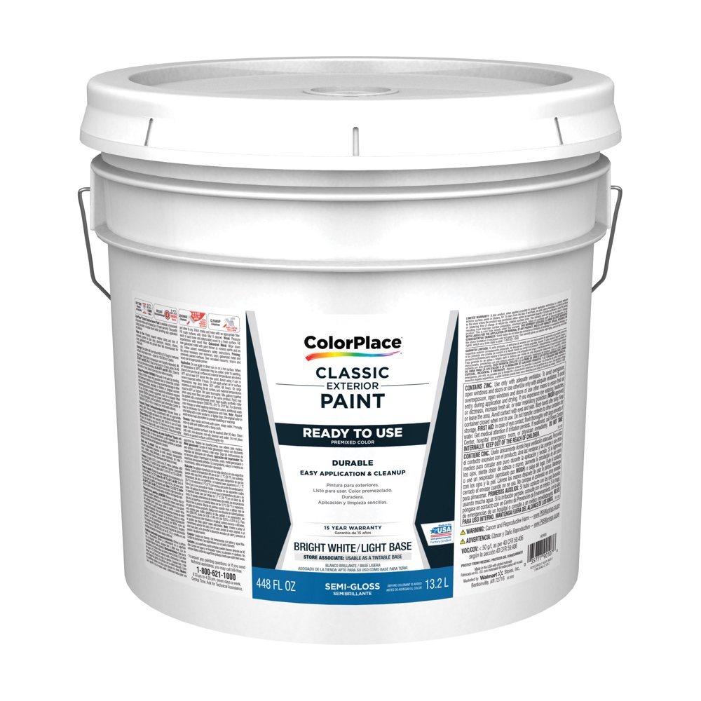 ColorPlace Classic Exterior House Paint, SemiGloss