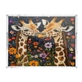 thumbnail image 2 of Acrylic Tray 15.7*11.8*1.9 Inch Transparent Tray Food Tray Tea Cup Tray Serving Trays Cosmetics Storage Kitchen Table Bathroom Sundry Storage Beautiful Giraffes and Flowers, 2 of 7