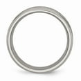 thumbnail image 2 of Grey Titanium Ring Band Wedding Ridged Comfort Edge 8mm Brushed and Polished, 2 of 6