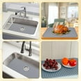 thumbnail image 4 of Aovky Sink Protectors for Kitchen Sink, 26"x14" Large Non-Slip Silicone Sink Mat with Rear Drain, Heat Resistant Grid for Farmhouse Porcelain & Stainless Steel Sinks, 4 of 5
