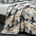 thumbnail image 6 of Reversible 3-Piece Bedspread Set - Abstract Watercolor Pattern - Lightweight Soft Microfiber Bedding for All Seasons (Riva, Queen), 6 of 6