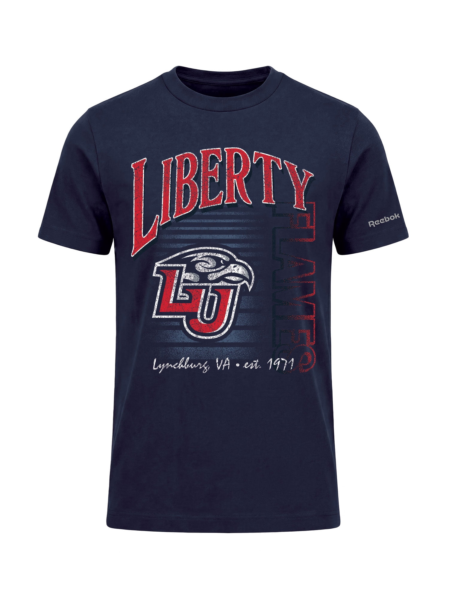 Liberty Flames Reebok Mens Crew Neck Short Sleeve T-Shirt