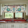 thumbnail image 3 of Yayeee Kitchen Curtains Tier Set of 2 Light Filtering 57"x36" Over Sink Window Panels, Beige School, 3 of 7