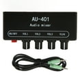 thumbnail image 2 of Mezclador Estéreo de 3.5 mm, Controlar Directamé el Control de Aguudos de Bajo 4 en 1 Batidora para laptop para amplificador, 2 of 7