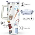 thumbnail image 3 of Dental Doctor's Equipment 40 Oz Tumbler with Handle Lid and Straw, Stainless Steel Double Walled Vacuum Insulated Cup, Cute Birthday Gifts Tumbler for Women Men Friends, 3 of 7