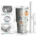 thumbnail image 6 of 30oz Fall Pumpkins and Leaves Pattern Tumblers Stainless Steel Tumbler with Lid and Straw,Vacuum Insulated Double Wall Travel Tumbler Cups Mug with Cleaning Brush for Coffee,Tea, 6 of 7