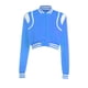 thumbnail image 4 of Chaqueta Gibobby de béisbol para mujer con botones de color en contraste manga larga azul S, 4 of 5