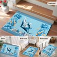 thumbnail image 6 of Summer Coastal Washable Small Entryway Area Rugs 2'x3', Ocean Stingray Blue Starfish Nautical Coral Low Pile Throw Rug Non-Slip Sturdy Edge Binding Carpet for Front Door Floor Room Entry, 6 of 9