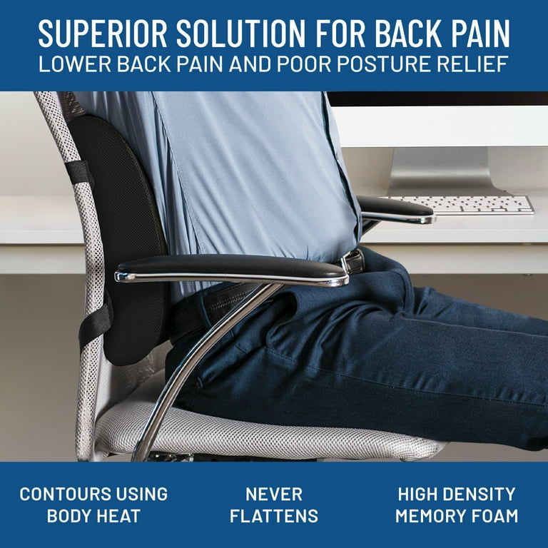 Firm Style Chairs Recliner Lumbar Back Support Nonslip Seat Pads Cushion  Low Back Pain Relief Warm Lumbar Rest Pillow