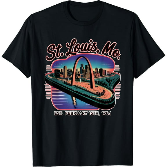 St. Louis MO. Souvenir Vintage Nostalgic Cityscape tee Funny Creative Graphic T-Shirt