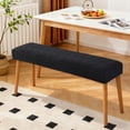thumbnail image 6 of TAOCOCO Stretch Dining Bench Cover, Anti-Dust Long Bench Cushion Cover Washable Bench Slipcover Rectangle Table Bench Seat Protector for Bedroom, Kitchen, Hotel,Banquet - Black, 6 of 8