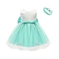 thumbnail image 4 of Uuszgmr Baby Girls Lace Bowknot Princess Wedding Formal Tutu Dress+Headband Set Clothes, 4 of 5