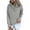 Gray, variant on Lenpel Oversized Hoodies for Women Casual Long Sleeve Quarter Button Side Split Pullover Sweater Tops Fall Winter Clothes(Blue,X-Large)