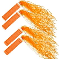 MODANU 2 Pairs Bike Handlebar Grips with Tassel Streamers, Non-Slip Soft Rubber Bike Handle Grips, Orange