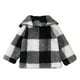 thumbnail image 4 of Gibobby Chamarra de invierno para bebé niñoNiños Pequeños Bebés Otoño Invierno Camisa Chaqueta A Cuadros Algodón Manga Larga Botón Abajo Niños Abrigo Rop(Blanco, 12-18 Meses), 4 of 5