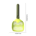 thumbnail image 3 of Cat Litter Scoop,Kitty Plastic Scooper, Deep Shovel, Long Handle, Poop Sifting, Kitten Pooper Lifter, Durable, Heavy Duty, for Litter Box,10X4 in (Green), 3 of 6