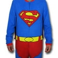 thumbnail image 3 of Superman Mens Blue Union Suit Onesie with Cape | XL, 3 of 6